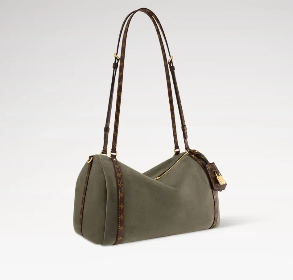 Louis Vuitton Express MM Shoulder Bag in Khaki Gold Hardware