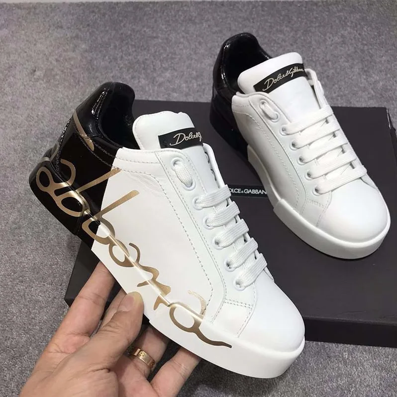 Dolce Gabbana D&G Shoes Zapatillas Portofino De Piel for Women in Black Dolce Gabbana D&G Shoes Zapatillas Portofino De Piel for Women in Black