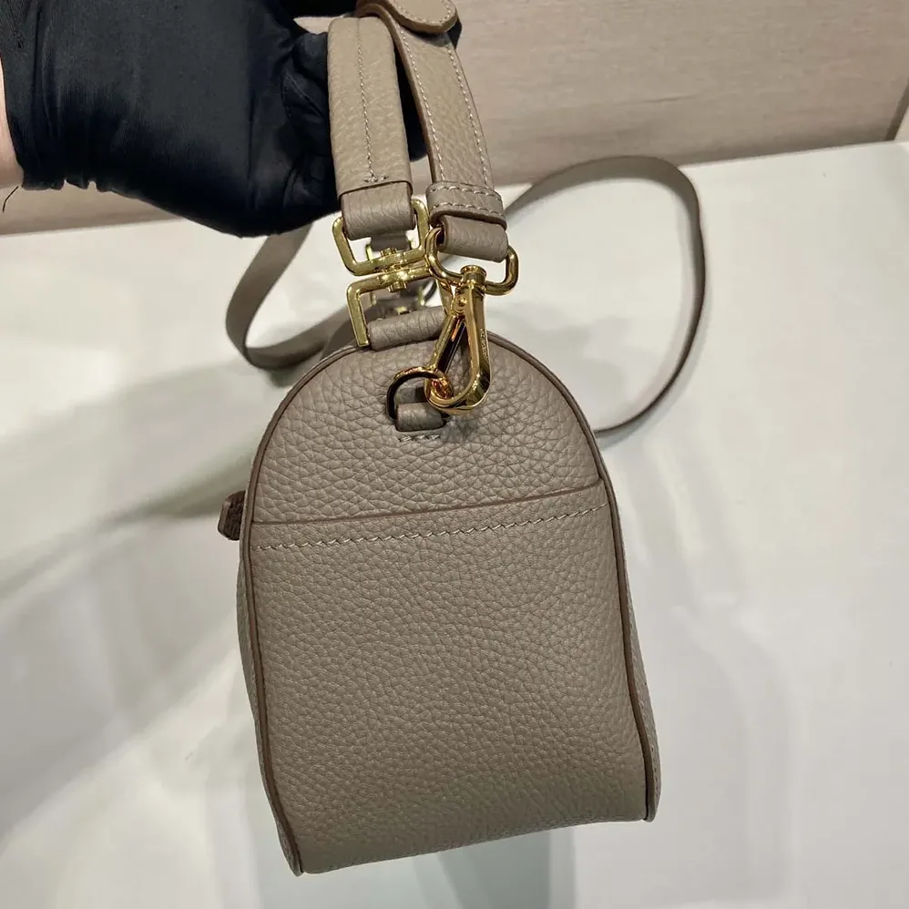 Prada Small Leather Bag for Women in Clay Gray Prada Small Leather Bag for Women in Clay Gray