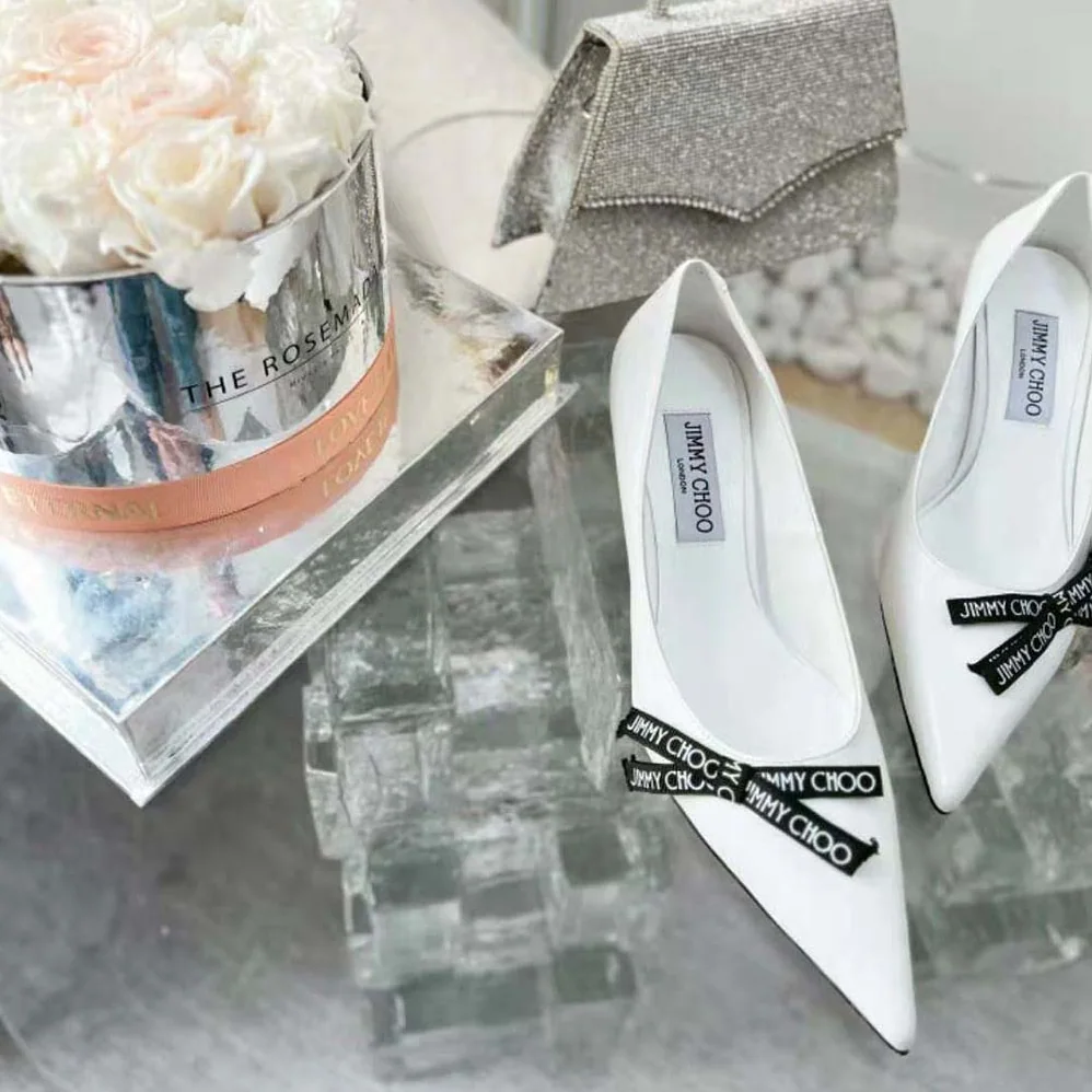 Jimmy Choo Romy 85 Latte Nappa Leather Pumps with Jimmy Choo Bow for Women Jimmy Choo Romy 85 Latte Nappa Leather Pumps with Jimmy Choo Bow for Women