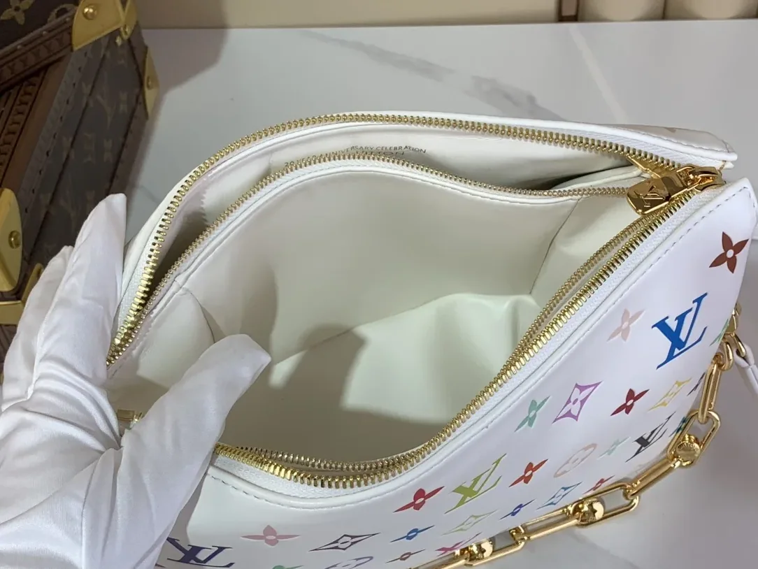 Louis Vuitton LV x TM Coussin PM Shoulder Bag in Multicolored Gold Hardware