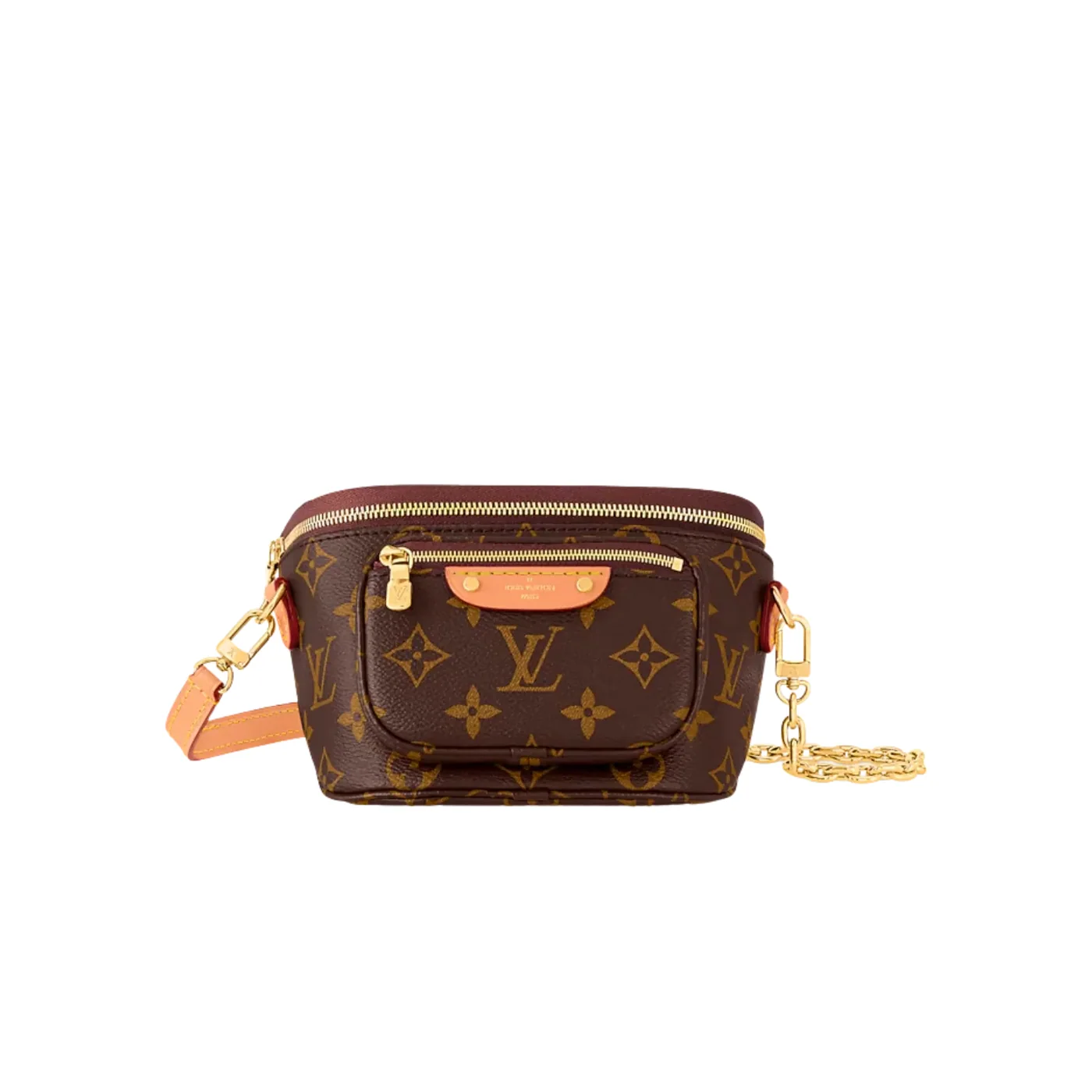 Louis Vuitton Mini Bumbag Shoulder in Brown Gold Hardware Louis Vuitton Mini Bumbag Shoulder in Brown Gold Hardware