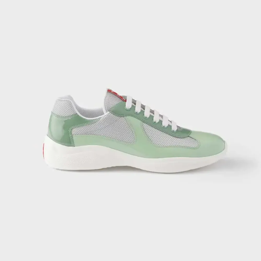 Prada Patent Leather And Technical Fabric Prada America'S Cup Sneakers for Unisex in Aqua