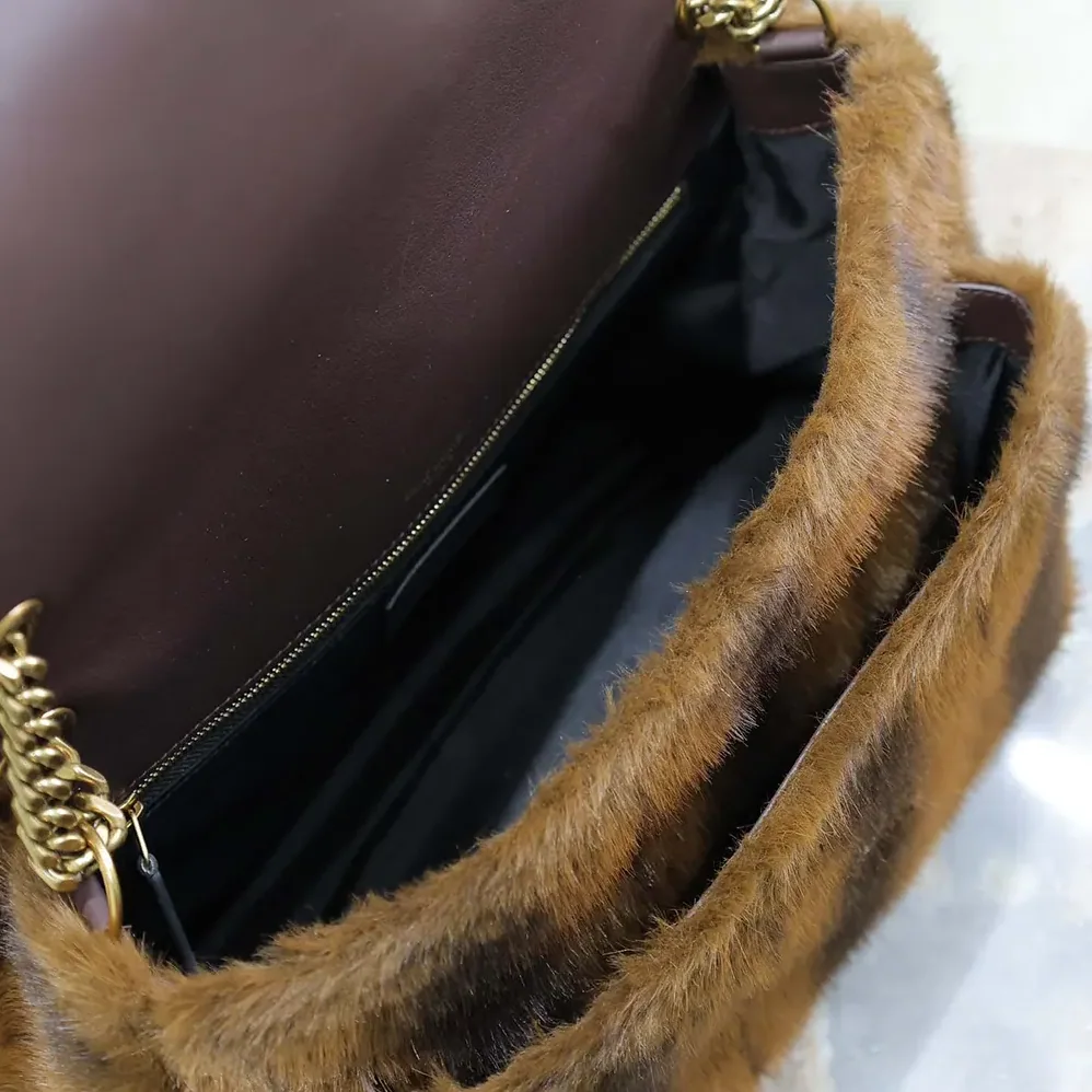 Saint Laurent YSL Niki Large in Shearling for Women Saint Laurent YSL Niki Large in Shearling for Women