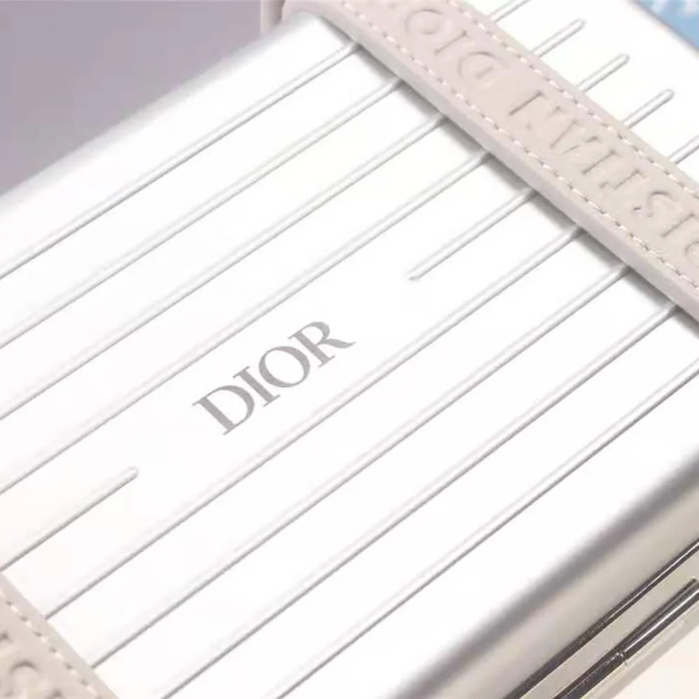 Dior Dior and Rimowa Personal Clutch Aluminum and Grained Calfskin for Men in White Dior Dior and Rimowa Personal Clutch Aluminum and Grained Calfskin for Men in White