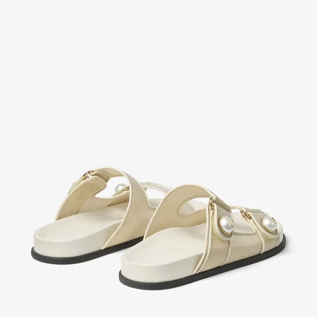 Jimmy Choo Fayence Sandal Champagne in Latte FAYENCESANDALCJM Jimmy Choo Fayence Sandal Champagne in Latte FAYENCESANDALCJM