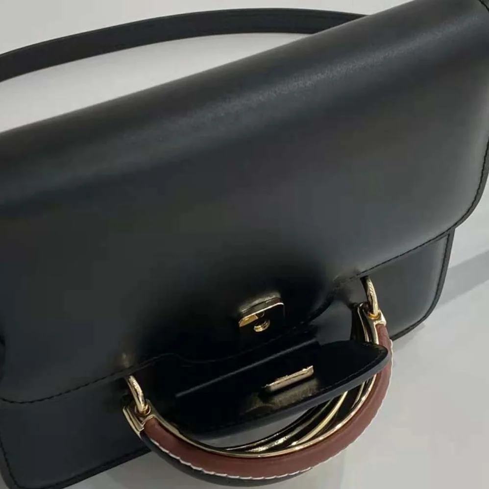 Chloe Kattie Cross-Body Bag in Shiny Calfskin for Women in Black