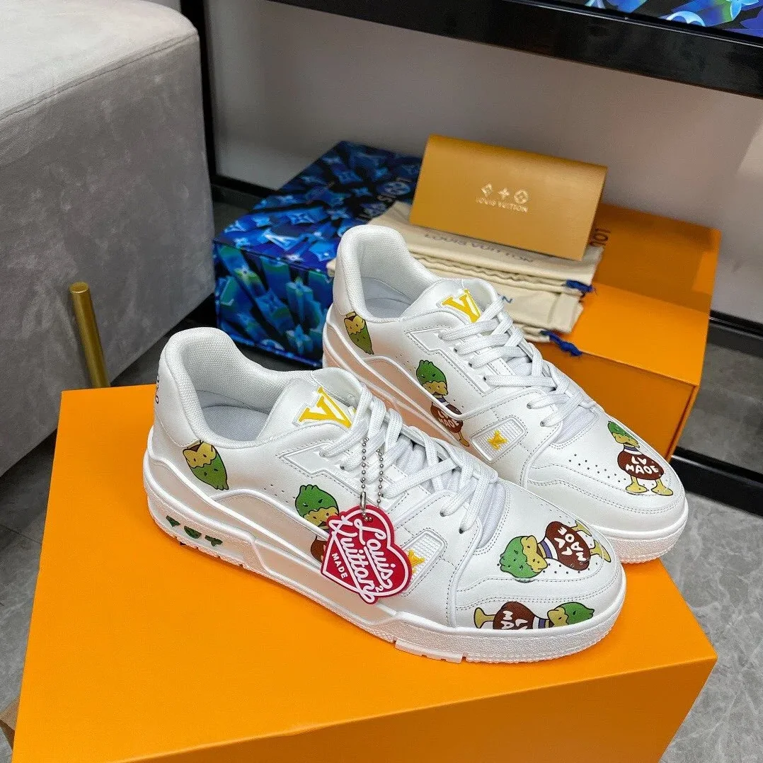 Louis Vuitton Trainer Sneaker White Nigo/Virgil Abloh LV 1A9JC5 Louis Vuitton Trainer Sneaker White Nigo/Virgil Abloh LV 1A9JC5