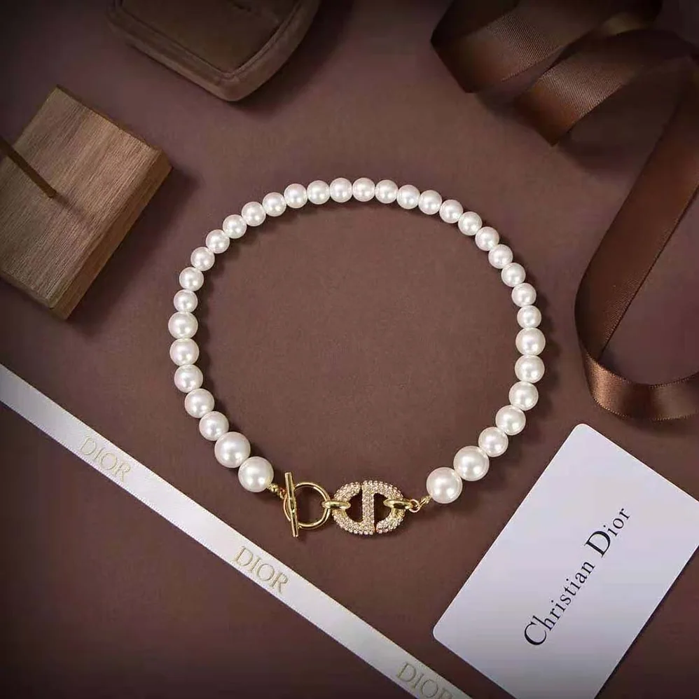 Dior CD Navy Choker Gold for Women in Finish Metal