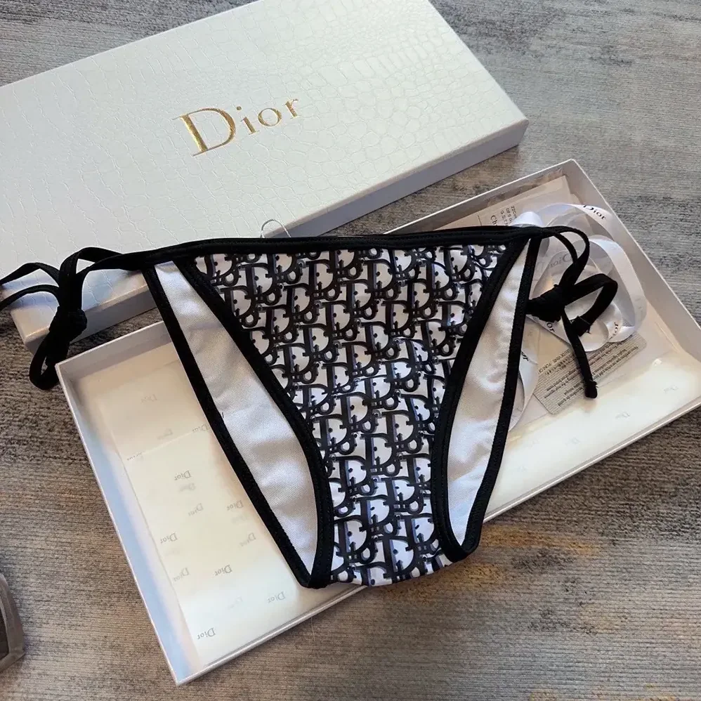 Dior Bikini Top / Bottom Blue Dior Oblique Technical Fabric for Women