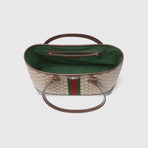 Gucci Ophidia Medium Tote Bag / Beige/ Dark Brown Gold Hardware Gucci Ophidia Medium Tote Bag / Beige/ Dark Brown Gold Hardware