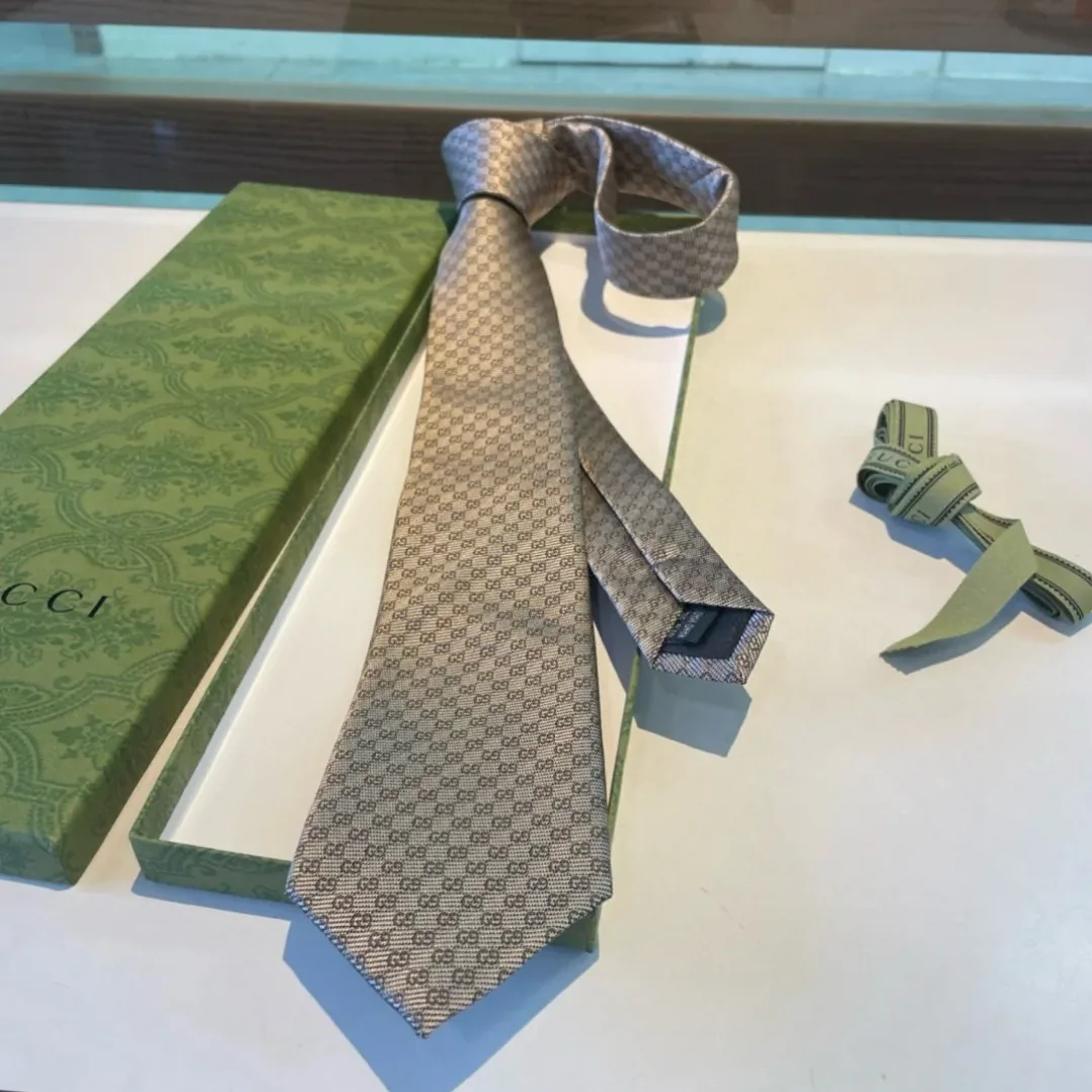 Gucci Monogram Interlocking G Jacquard Tie Light Grey Gucci Monogram Interlocking G Jacquard Tie Light Grey