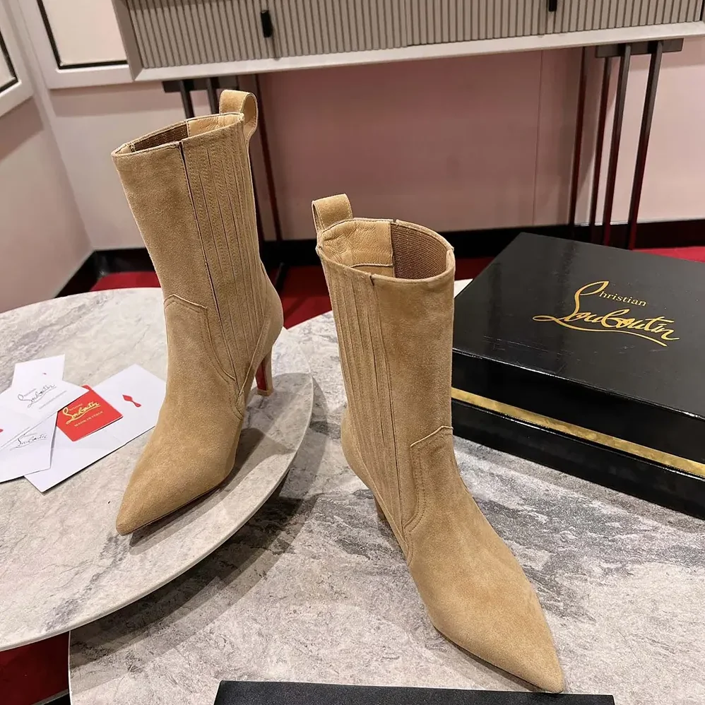 Christian Louboutin Santigag 85 mm Low Boots Veau Velours for Women