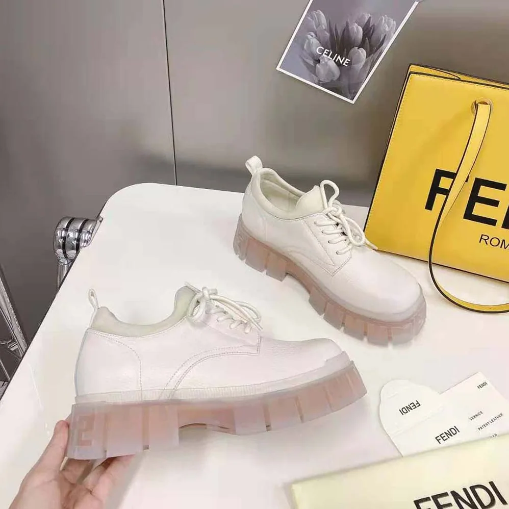 Fendi Force Beige Leather Lace for Men in Ups