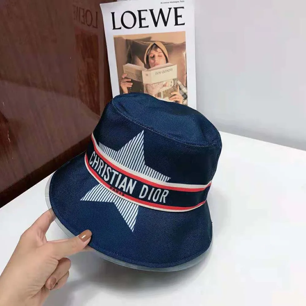 Dior Dioralps Small-brim Bucket Hat Blue Three for Women in Tone Technical Fabric