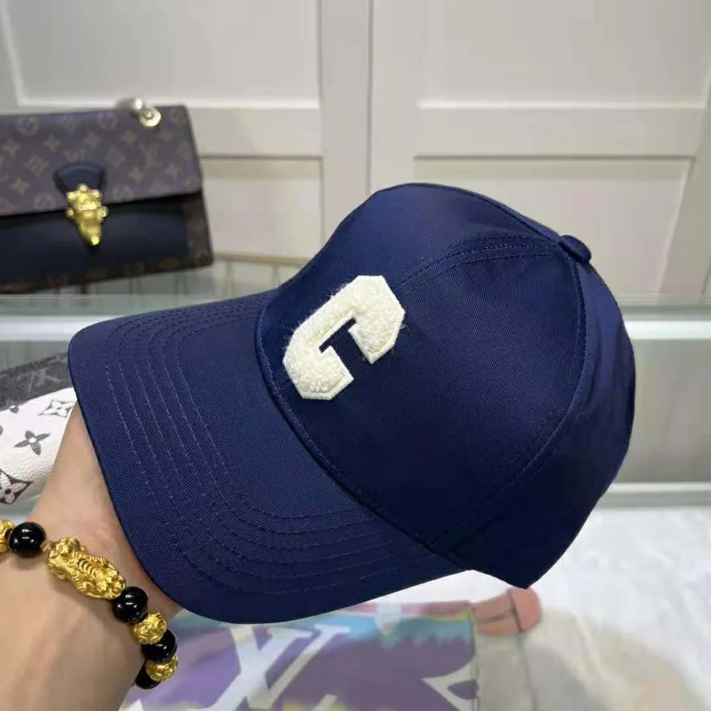 Celine Initial Baseball Cap in Cotton for Women in Navy