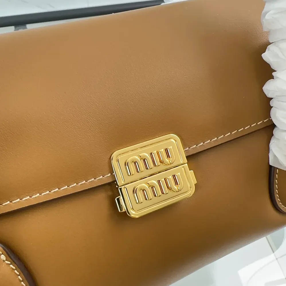 Miu Miu Leather Shoulder Bag for Women in Brown