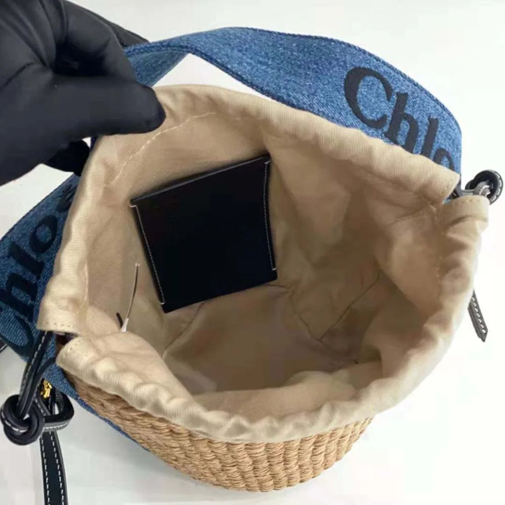 Chloe Small Woody Basket for Women in Navy