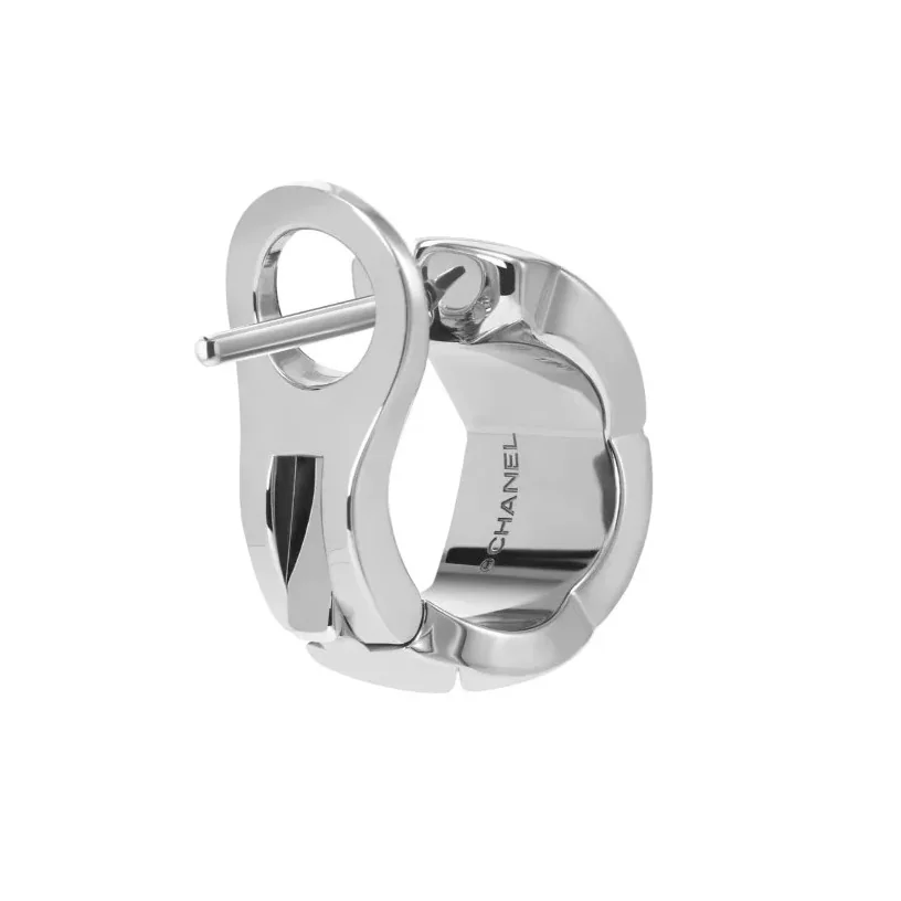 Chanel Coco Crush Earrings Silver Hardware