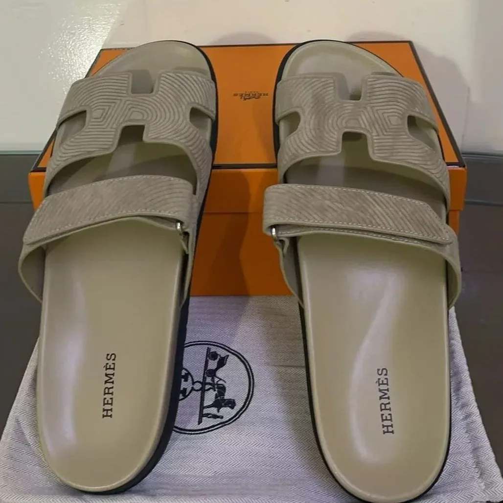 Hermes Chypre Sandal Dark Grey Hermes Chypre Sandal Dark Grey