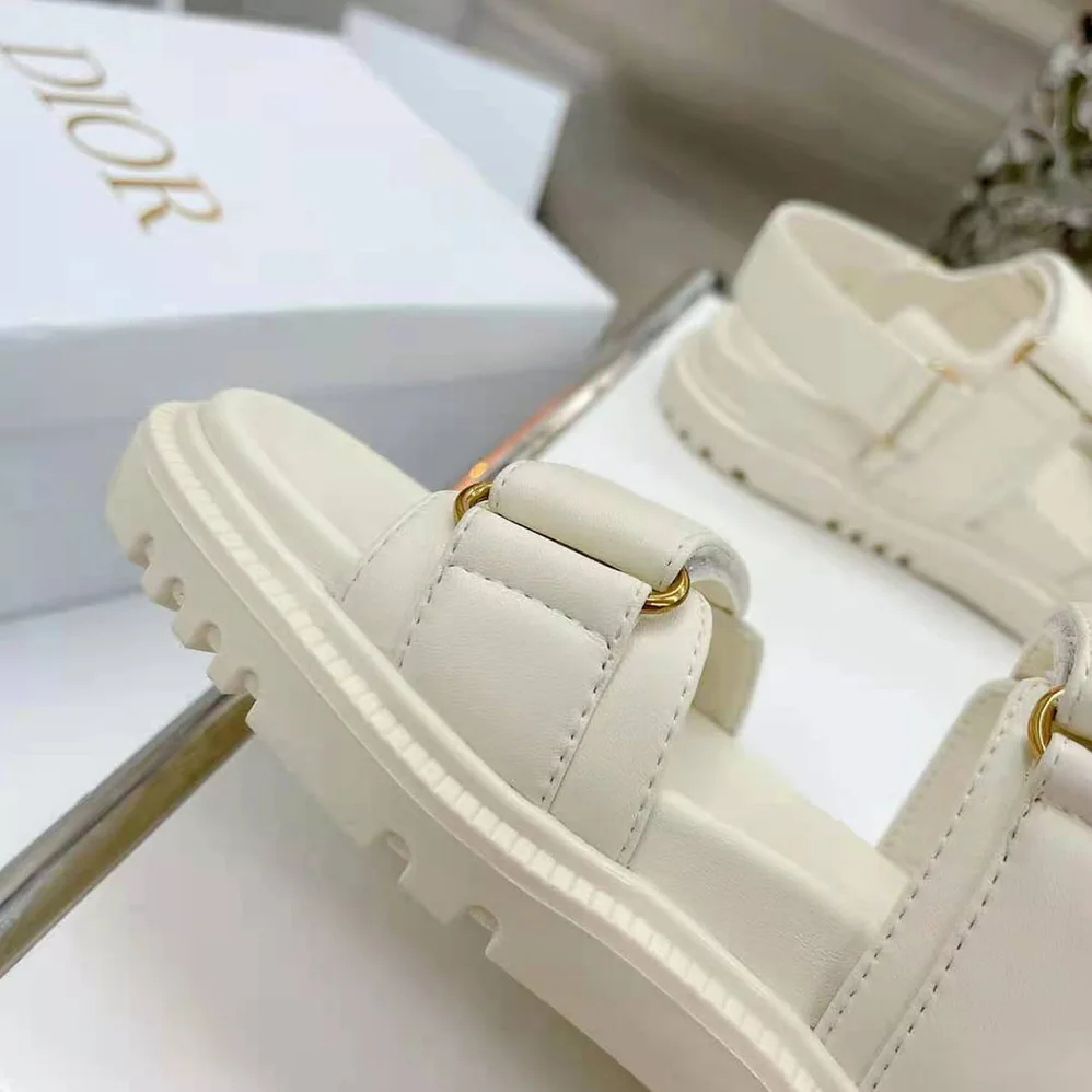 Dior Dioract Sandal White Lambskin for Women Dior Dioract Sandal White Lambskin for Women