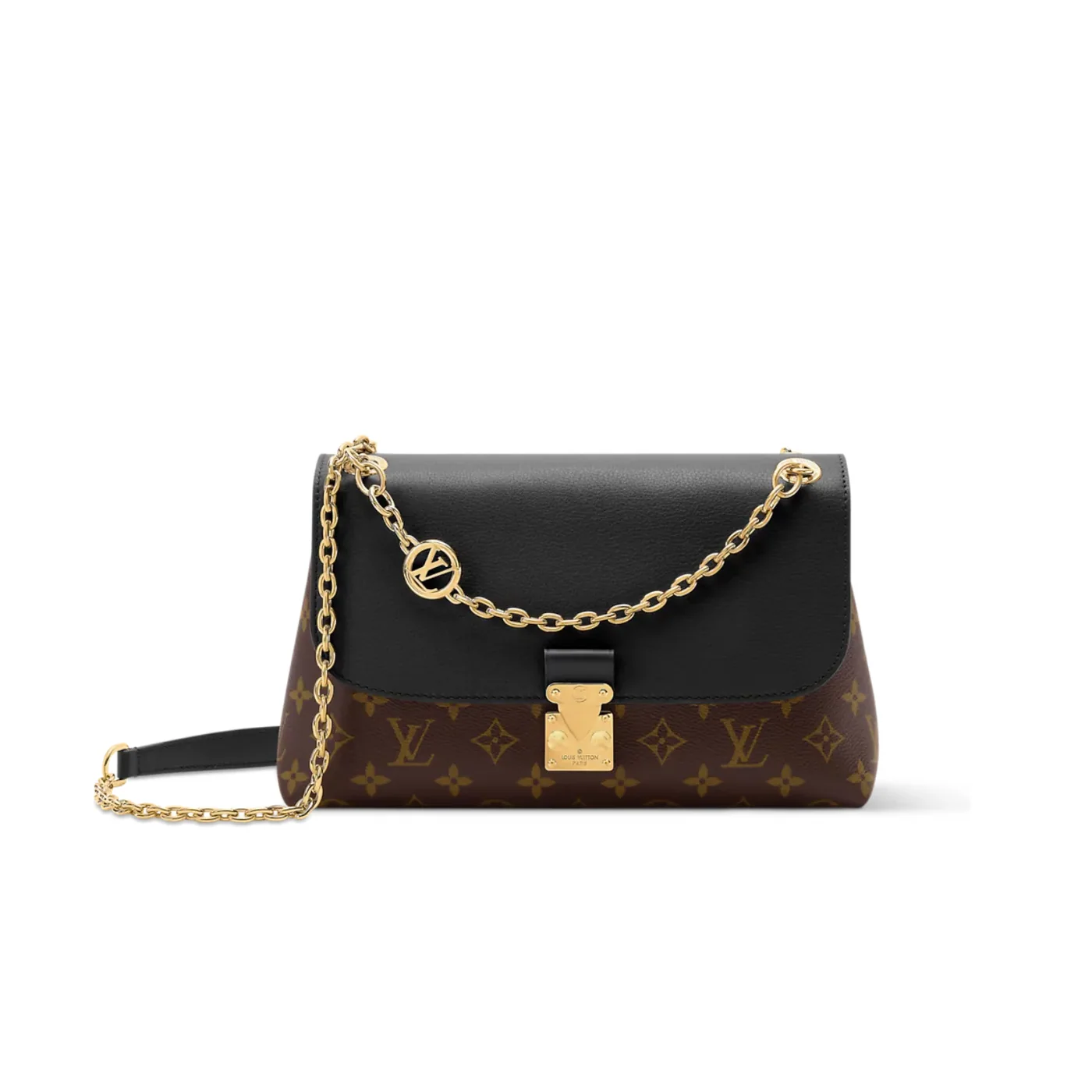 Louis Vuitton Madeleine PM Crossbody Bag in Black Monogram Gold Hardware