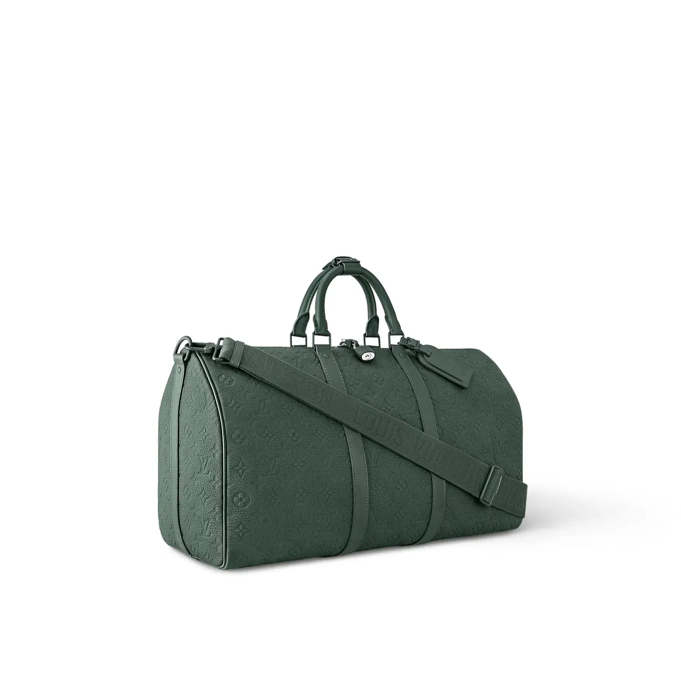 Louis Vuitton Keepall Bandouliere 50 Travel Bag in Green Matte Green Hardware