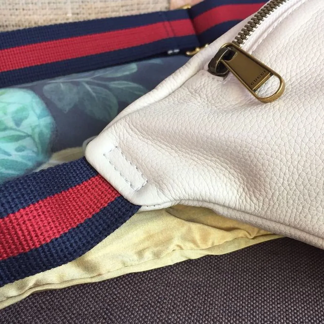Gucci Print Waist Belt Bag White