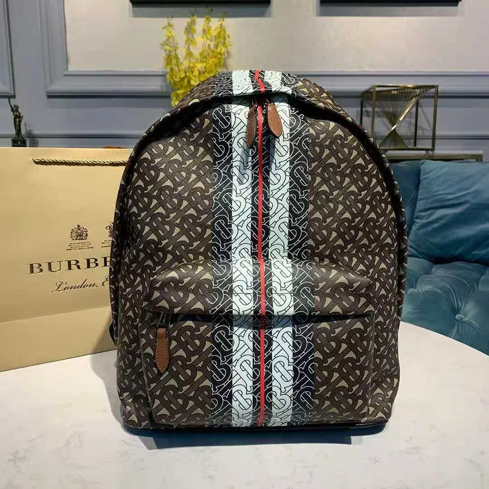 Burberry Monogram Stripe Print E for Women in canvas Backpack