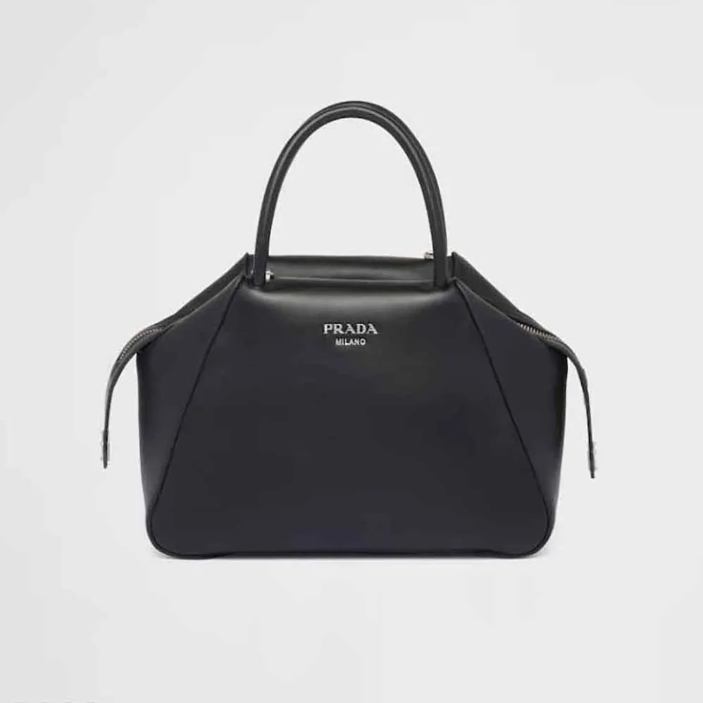Prada Small Leather Handbag for Women in Black