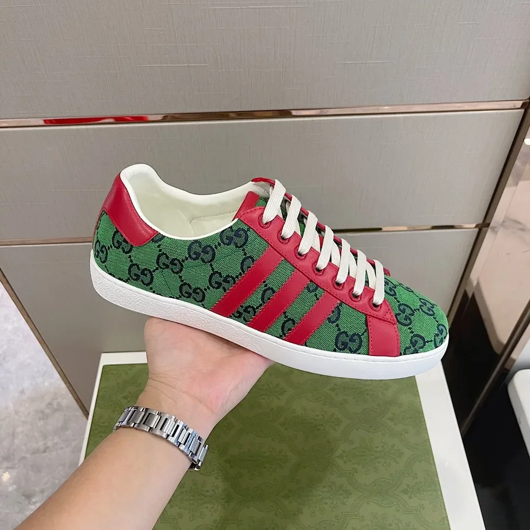 Gucci x Adidas GG Sneakers Green Red for Men Gucci x Adidas GG Sneakers Green Red for Men