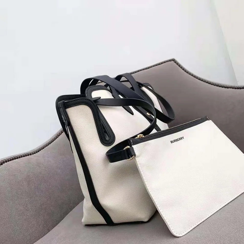 Burberry The Medium Soft Cotton Canvas Belt Bag for Women in White