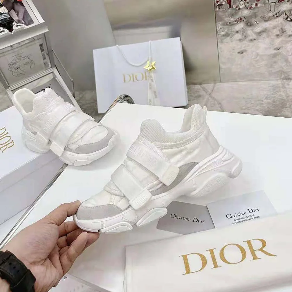 Dior D-Wander Sneaker White Camouflage Technical Fabric for Women