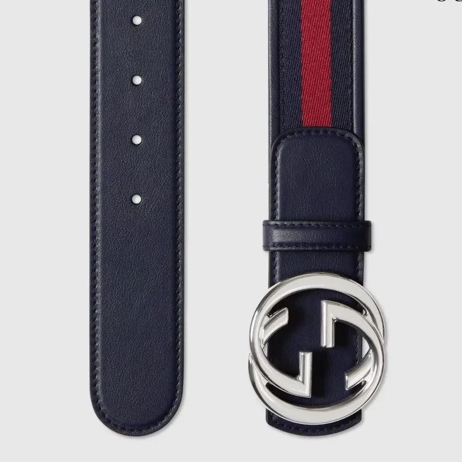 Gucci Reversible Belt With Interlocking G Buckle Blue in Red Gucci Reversible Belt With Interlocking G Buckle Blue in Red