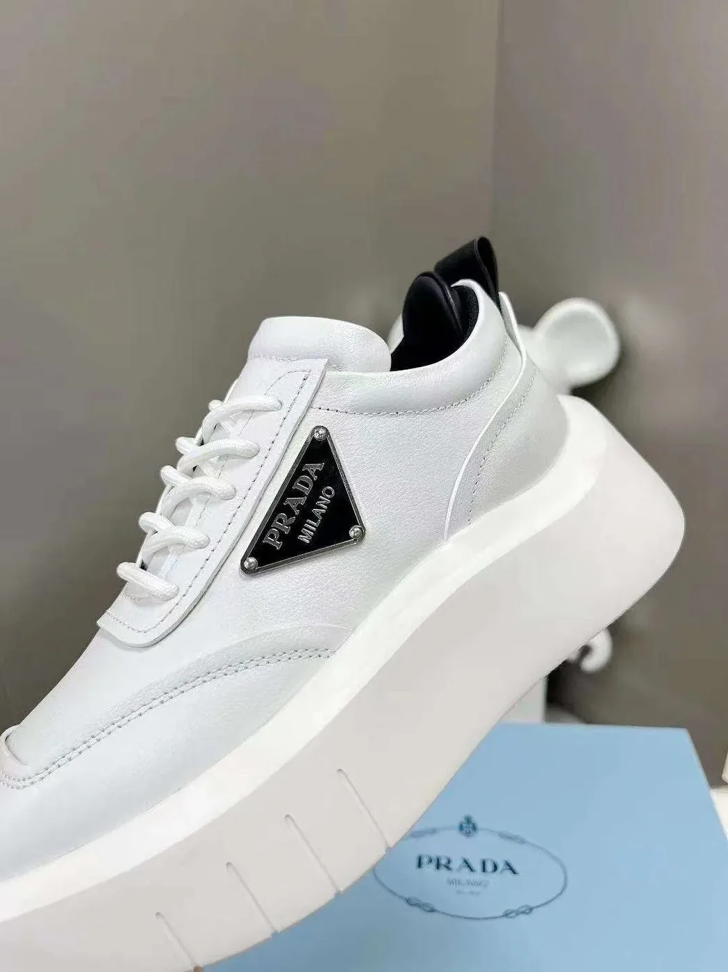 Prada Padded Sneakers White Prada Padded Sneakers White