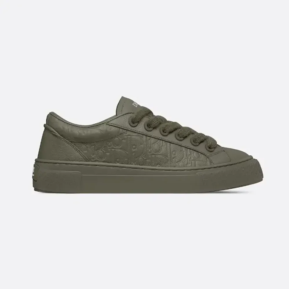 Dior B33 Sneaker Khaki Grained Calfskin and Khaki Dior Gravity Leather for Men Dior B33 Sneaker Khaki Grained Calfskin and Khaki Dior Gravity Leather for Men