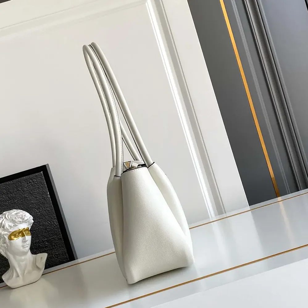 Prada Darling Medium Leather Shoulder Bag for Women in White