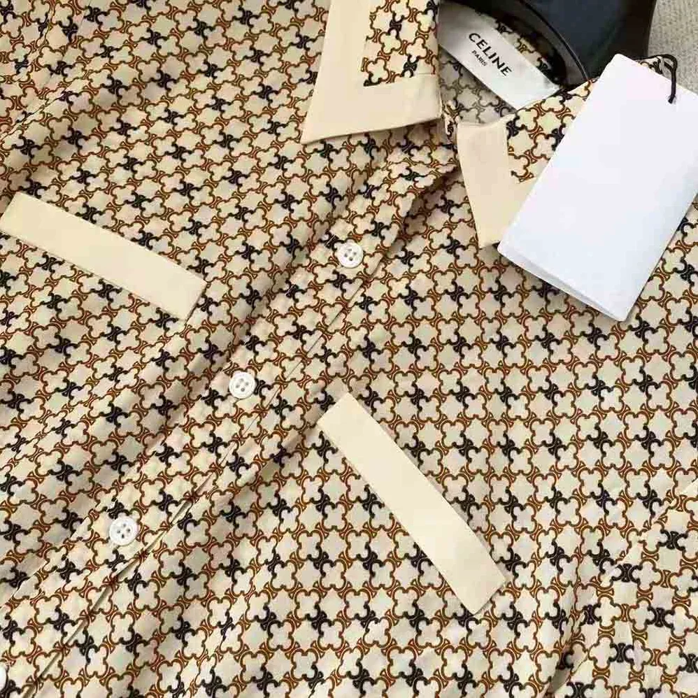 Celine Shirt Dress in Crepe DE Chine for Women