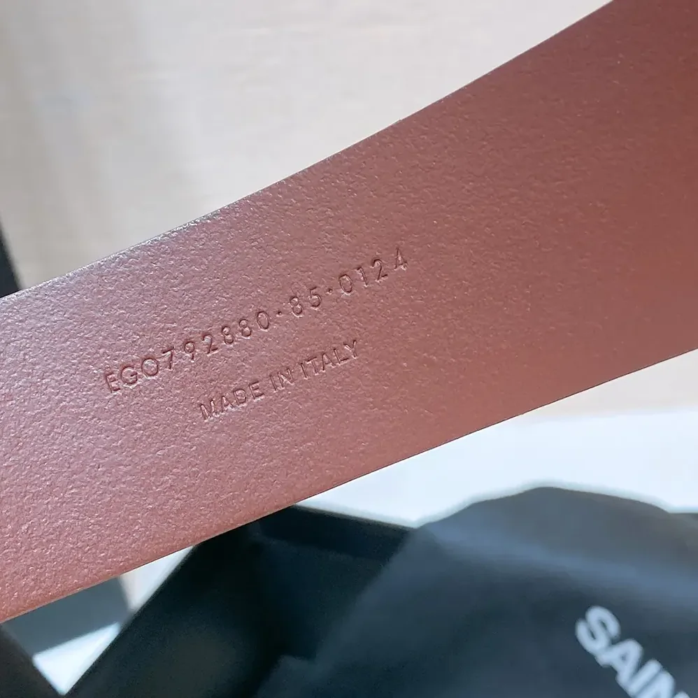 Saint Laurent YSL Motorcycle Belt in Leather for Unisex