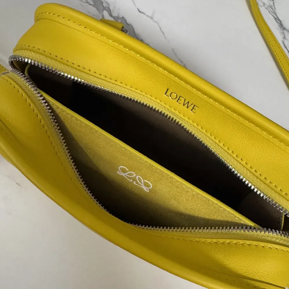 Loewe Mini Amazona 180 Bag in Soft Calfskin for Women in Daisy Yellow