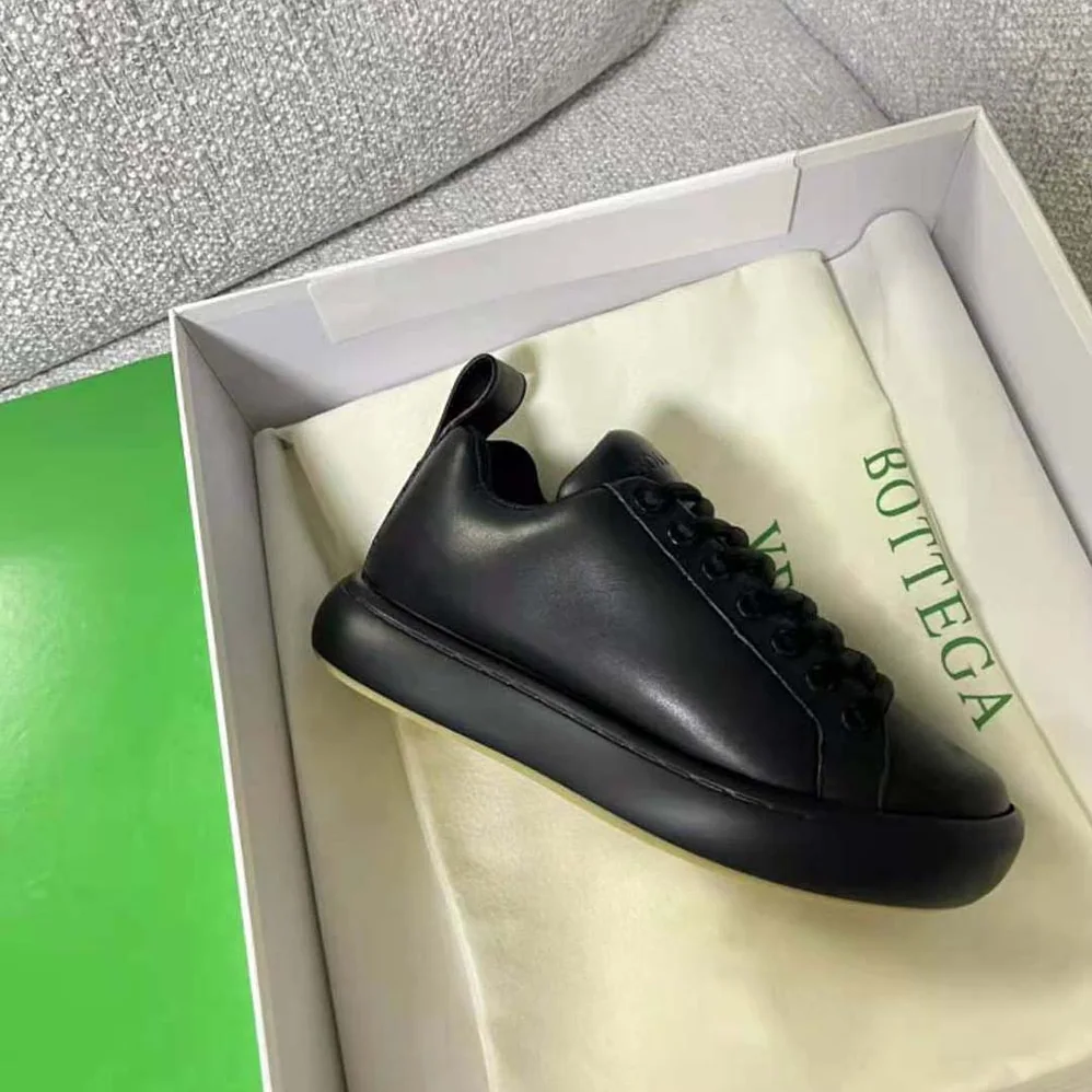 Bottega Veneta Pillow Sneaker Padded Leather Lace-up Sneakers for Unisex in Black