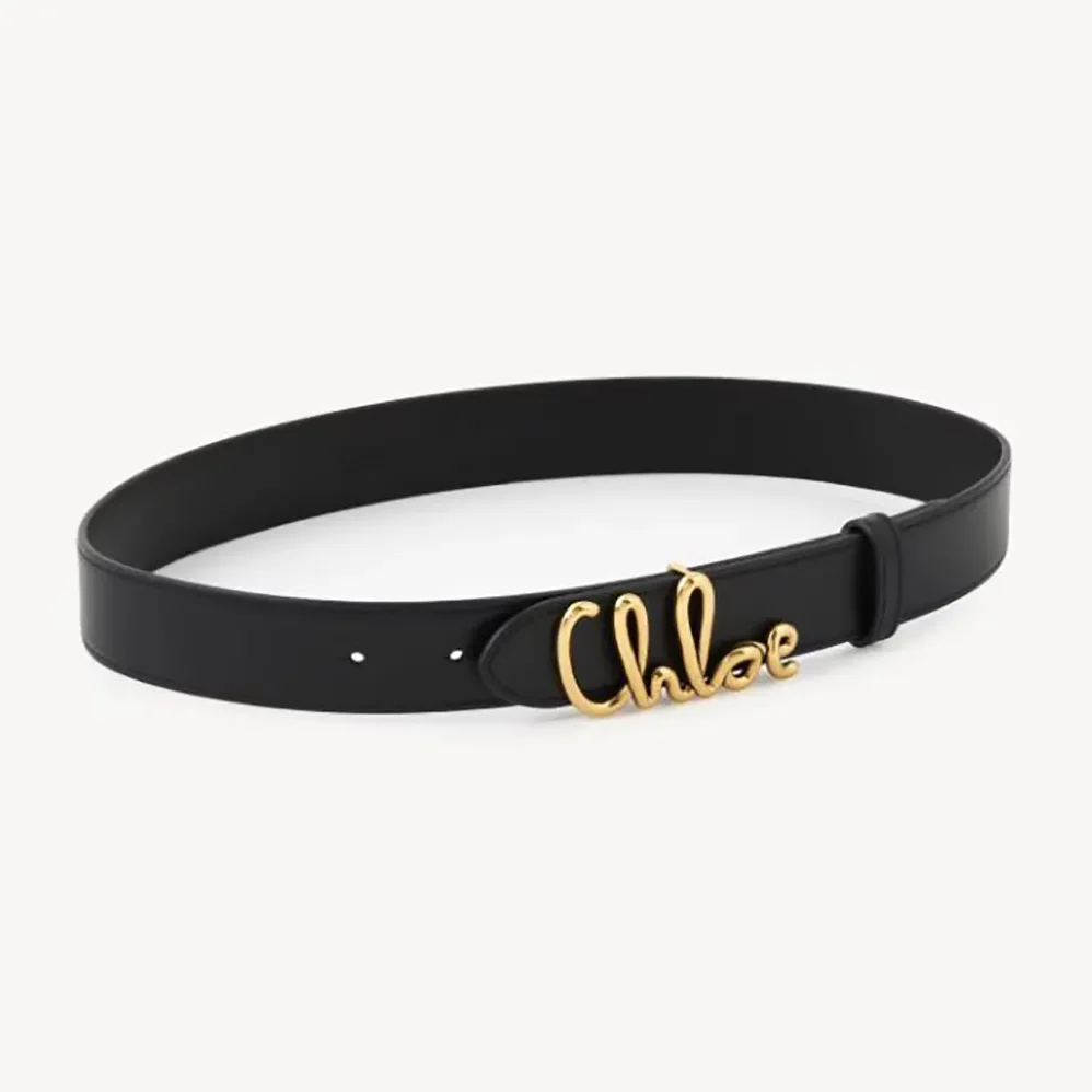 Chloe The Iconic Belt in Calfskin for Women in Black