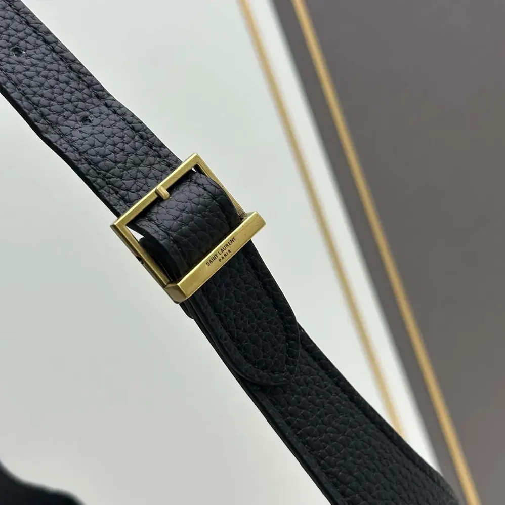 Saint Laurent YSL Le 5 à 7 Hobo in Grained Leather for Women in Black