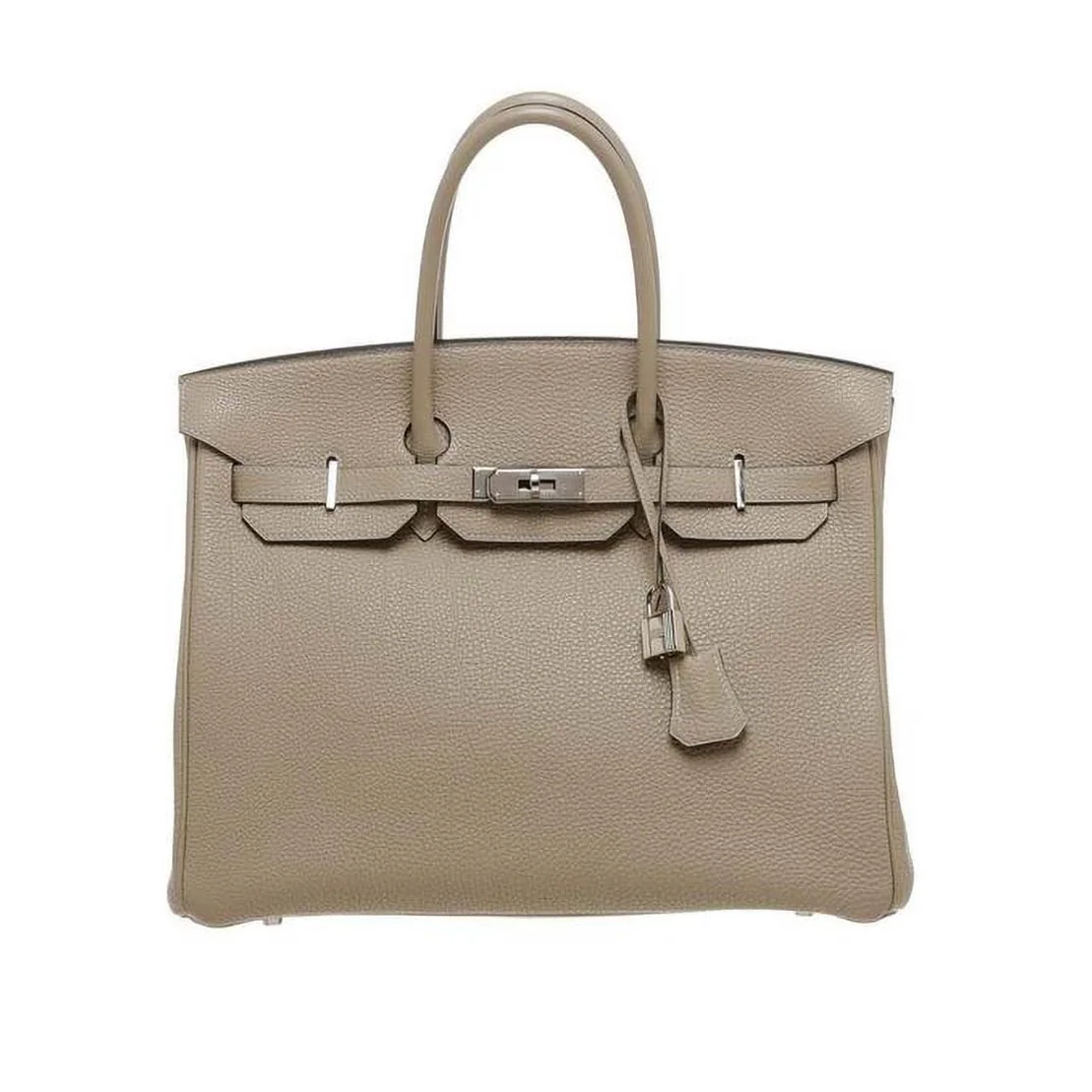 Hermes Birkin 25 Bag in Togo Leather with Gold Hardware in Grey