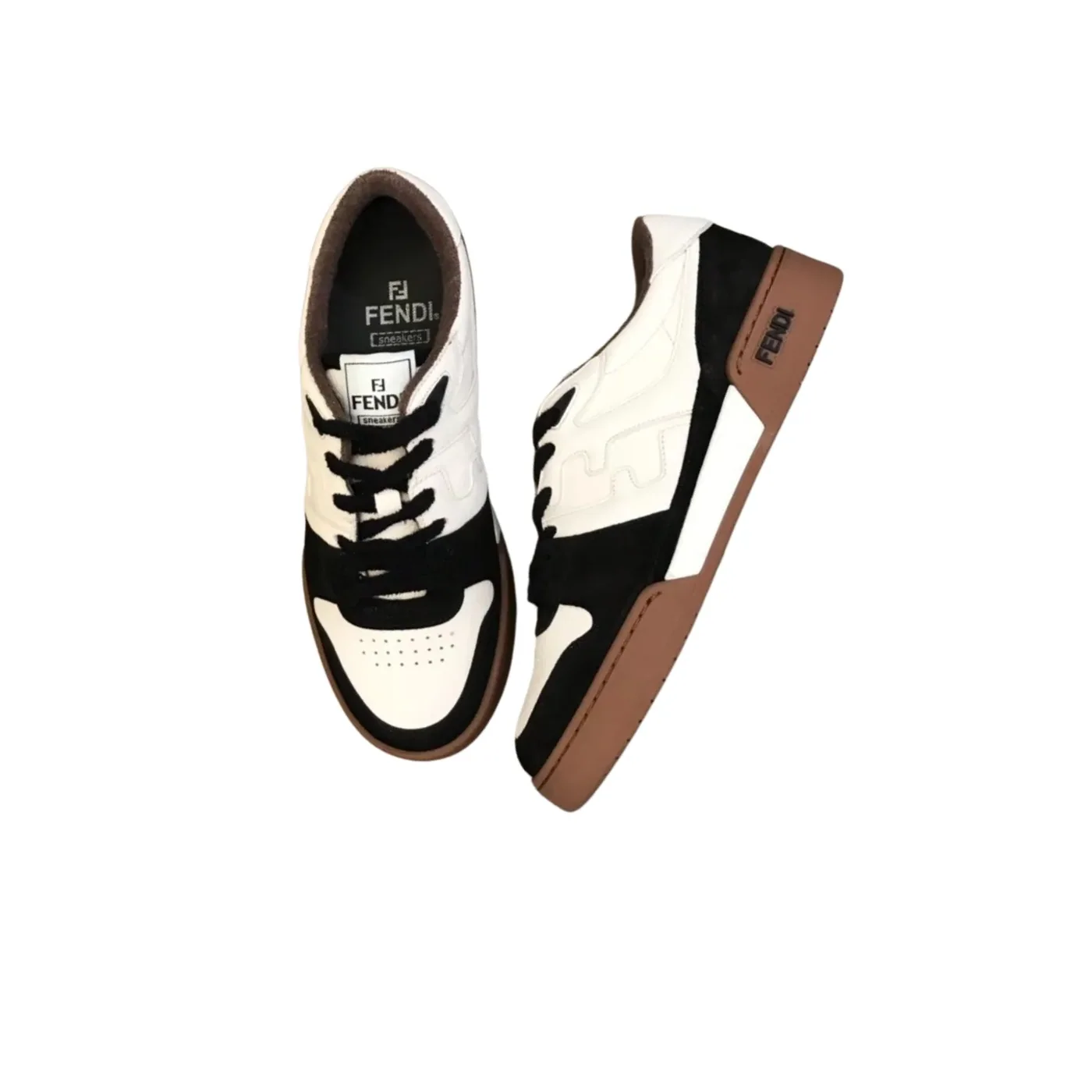 Fendi FD Match Low Tops Sneakers Brown 7E1493AHH2F1FZB