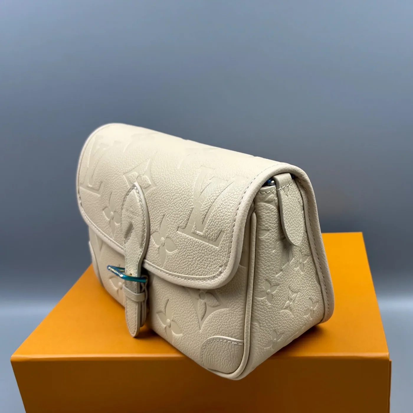 Louis Vuitton Diane Shoulder Bag in Blue Jean Gold Hardware