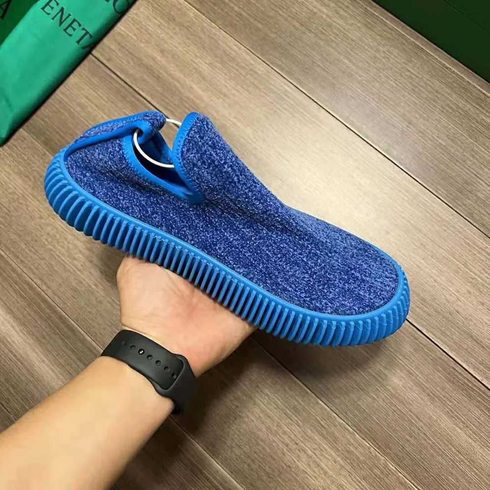Bottega Veneta Ripple Chenille Corduroy Slip-on Sneakers for Unisex in Blue Bottega Veneta Ripple Chenille Corduroy Slip-on Sneakers for Unisex in Blue