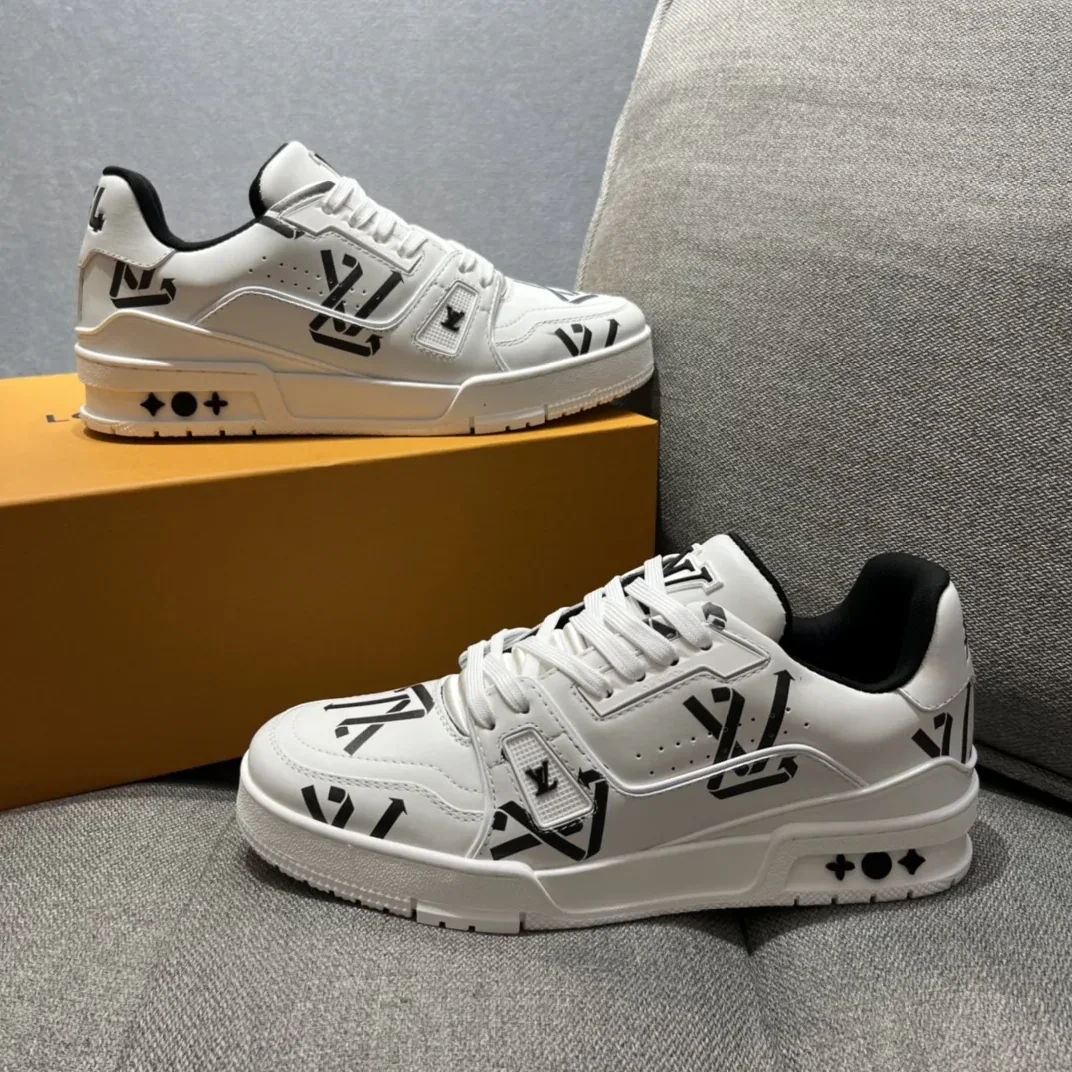 Louis Vuitton LV Trainer Sneaker Black LV 1AAGY7 Louis Vuitton LV Trainer Sneaker Black LV 1AAGY7