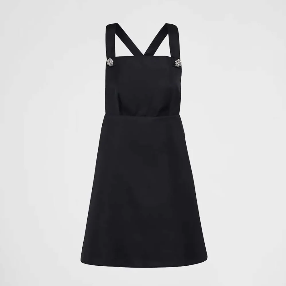 Prada Re-Nylon Overall Dress for Women in Black Prada Re-Nylon Overall Dress for Women in Black