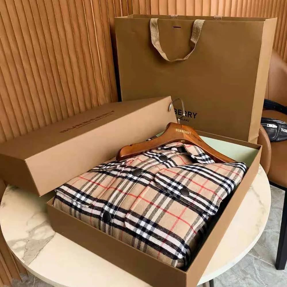 Burberry Vintage Check Wool Cotton Overshirt for Women Burberry Vintage Check Wool Cotton Overshirt for Women
